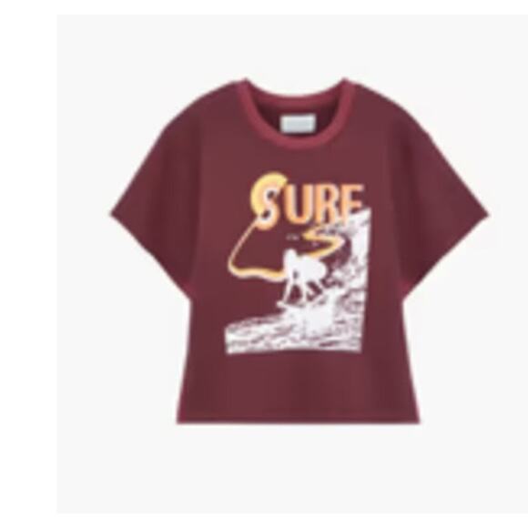 Current Elliott surf jersey Burgundy  size 2 - Picture 1 of 7